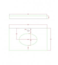 RAK Washington 800mm Grey Basin Unit