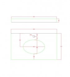 RAK Washington 800mm Greige Basin Unit