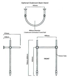 Silverdale Victorian 530mm Cloakroom Basin - Old English White