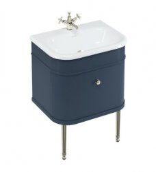 Burlington Bathrooms Chalfont Blue 65cm Single Drawer Vanity Unit