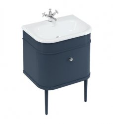 Burlington Bathrooms Chalfont Blue 65cm Single Drawer Vanity Unit