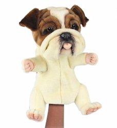 Soft Toy English Bulldog Puppet by Hansa (28 cm) 8448