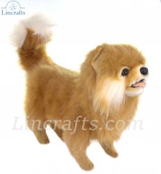 Soft Toy Dog, Pomeranian by Hansa (28cm) 7018