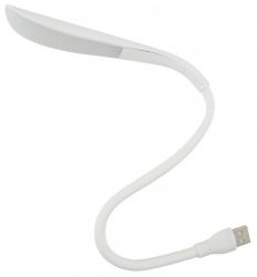 Lyyt 410.436 Flexible Rubber Gooseneck Touch Control Handy USB LED Lamp - White