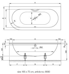 Bette Starlet V Bath 185 x 85cm