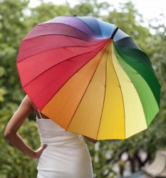Rainbow Pagoda Umbrella Bridal Umbrella UV Umbrella Wedding Umbrella