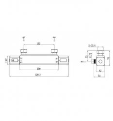 RAK Resort Thermostatic Single Outlet Concealed Shower Valve