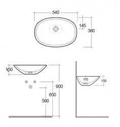 RAK Morning 540mm Countertop Basin