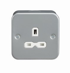 Knightsbridge Metal clad 13A 1G Unswitched Socket - (MR7000U)