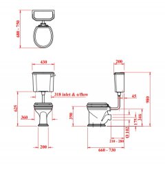 Silverdale Victorian Low Level Toilet - White