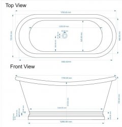 BC Designs 1700mm Brass Boat Bath