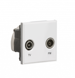 Knightsbridge Diplexed TV /FM DAB Outlet Module 50 x 50mm - White - (NETDITVWH)