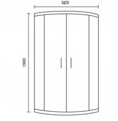 Spring 900 x 760mm Double Door Offset Quadrant Shower Enclosure