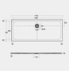 RAK Feeling Bathtub Replacement Trays 1700 x 700 Greige Bathtub Replacement Tray