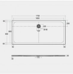 RAK Feeling Bathtub Replacement Trays 1700 x 900 Cappuccino Bathtub Replacement Tray