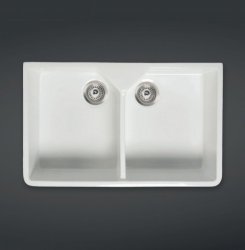 RAK Belfast And Butler Kitchen Sinks Gourmet Sink 10 Double Bowl 800mm