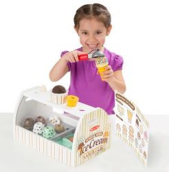 Melissa & Doug Scoop & Serve Ice Cream Counter Shop Wooden Play Set