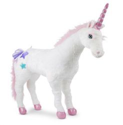 Lifelike Giant Unicorn Plush Soft Toy - Melissa & Doug