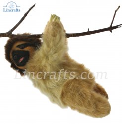Soft Toy Fully Jointed Golden Sloth by Hansa (22cm.H) 8091