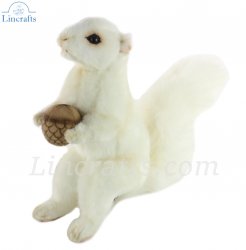 Soft Toy White Squirrel with Nut by Hansa (19cm.H) 7742