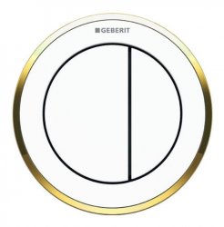 Geberit Type 10 Gold/White Dual Flush Button For 12 and 15cm Concealed Cistern