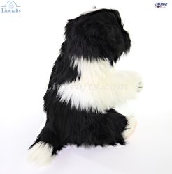 Soft Toy Border Collie Dog Puppet by Hansa (29cm) 8349