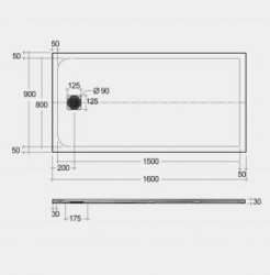 RAK Feeling Trays 1200 x 800 Greige Rectangular Tray