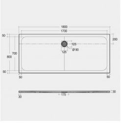 RAK Feeling Bathtub Replacement Trays 1800 x 800 Greige Bathtub Replacement Tray