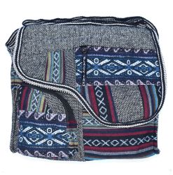 Large Gheri Cotton Saddle Bag - Grey