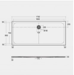 RAK Feeling Bathtub Replacement Trays 1700 x 800 White Bathtub Replacement Tray