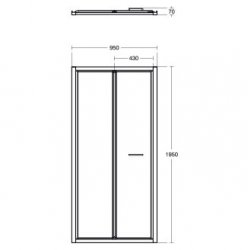 Ideal Standard Connect 2 1000mm Bifold Shower Door