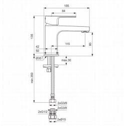 Ideal Standard Cerafine D Single Lever Mini Basin Mixer No Waste