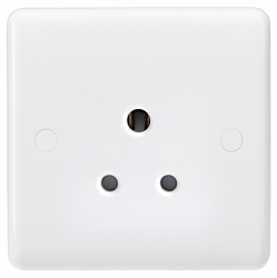 Knightsbridge Curved Edge 5A Unswitched Round Pin Socket - (CU5U)