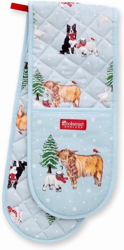 Cooksmart Christmas On The Farm Double Oven Glove