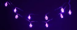 Qtx 155.524 Halloween High Quality Skulls Design LED Battery String Lights