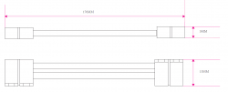 Knightsbridge 12V / 24V LED Flex Strip to Strip connector - Single Colour (CONSS2P)