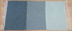 Tripata 3 Grey Panel Handloomed Natural Recycled Yarn Rug - 75cm x 135cm