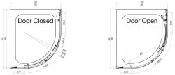 Sommer 6 Single Door Offset Quadrant Shower Enclosure 900 x 760mm