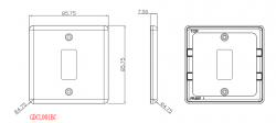 Knightsbridge 1G Grid Faceplate - Rounded Edge Brushed Chrome - (GDCL1BC)