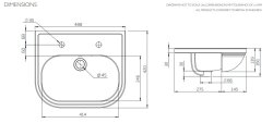 Tavistock Lansdown Semi-Countertop 2 Taphole Basin