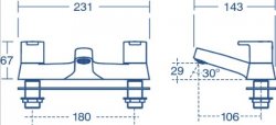 Ideal Standard Calista 2 Tap Hole Bath Filler