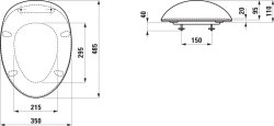 Laufen Alessi One Soft Close Toilet Seat - Matt Cafe