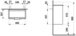 Laufen Base 470mm 1 Left Hand Door Vanity Unit