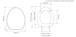 Tavistock Millennium Toilet Seat with Chrome Hinges - Limed Oak Wood Veneer