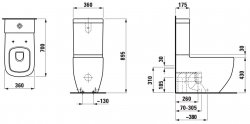 Laufen Palomba Rimless Close Coupled Toilet