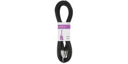 Qtx 190.142  6.3mm Mono Jack Plug Standard Unbalanced Audio/Guitar Leads - Black