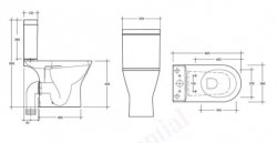 Essential Ivy Comfort Height Close Coupled WC Pack inc Seat