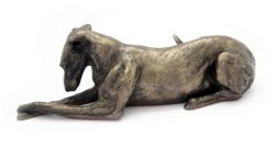 Lurcher Dog Thinking Cold Cast Bronze Ornament - Chester - Frith Sculpture HD073