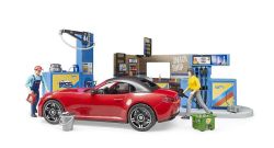 Petrol Station Carwash & Car - Bworld - Bruder 62111 Scale 1:16