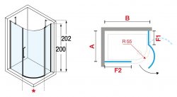 Novellini Young 2.0 R1 Offset Quadrant Shower Enclosure